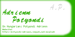 adrienn potyondi business card